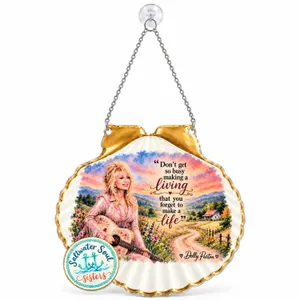 Dolly Parton Mountain Music Keepsake for Country Fans and Appalachian Holiday Decor Custom Shape Window Hanging Acrylic Ornament