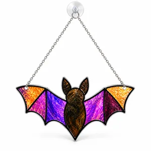 Flying Bat Halloween Window Hanging Gothic Autumn Home Decor for Haunted House Style Custom Shape Window Hanging Acrylic Ornament