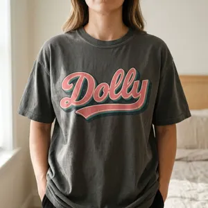 Retro Dolly Parton T-Shirt, Pink and Teal Vintage Country Graphic Tee, Western Concert Outfit Shirt