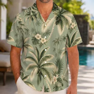 Sage Palm Grove Beach Style For Island Getaways, Cruises, And Relaxed Summer Days Hawaiian Shirt