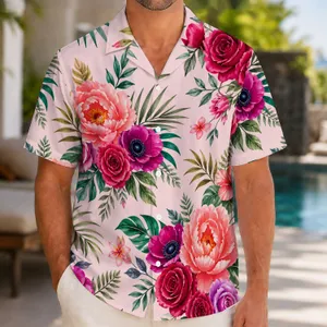 Romantic Rose Floral Blooms for Resort Getaways, Cruises, and Summer Celebrations Hawaiian Shirt