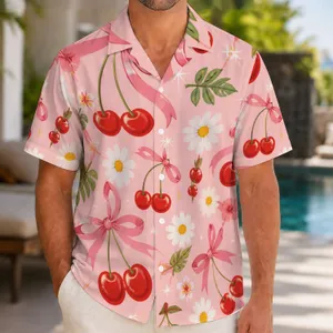 Cherry Bow Daisy Picnic Style For Summer Getaways And Resort Days For Women And Men Hawaiian Shirt