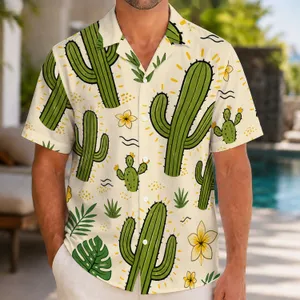 Cactus Desert Bloom Motif For Resort Getaways And Sunny Southwestern Vacation Days Hawaiian Shirt