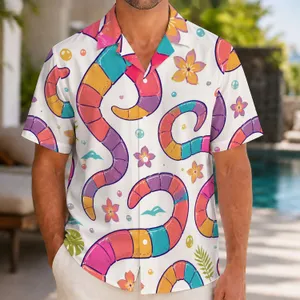 Colorful Curled Sea Creatures for Sunny Resort Getaways and Island Vacation Escapes Hawaiian Shirt