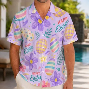 Pastel Easter Eggs And Daisies For Spring Celebrations And Family Gatherings Hawaiian Shirt