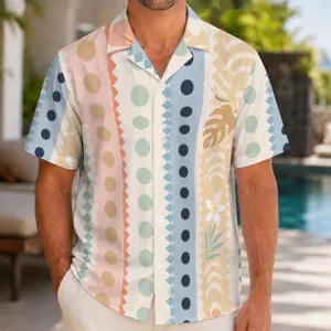 Pastel Coastal Zigzag Dots for Sunny Resort Getaways, Beach Holidays, and Travel Escapes Hawaiian Shirt