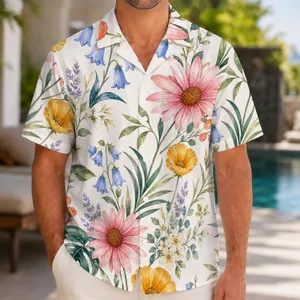 Wildflower Garden Blooms for Sunny Resort Days and Youthful Summer Style for Men Hawaiian Shirt