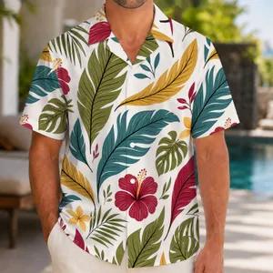 Tropical Leaf Rhythm for Sunny Beach Getaways and Relaxed Resort Weekends for Men Hawaiian Shirt