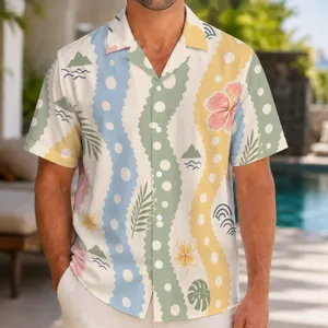 Pastel Zigzag Polka Dot Resort Style for Sunny Coastal Getaways and Island Weekends Hawaiian Shirt