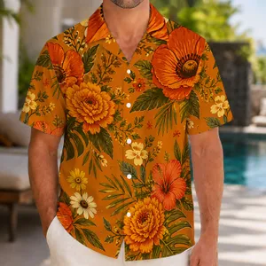 Retro Floral Couple Style For Beach Vacations, Island Getaways, And Resort Escapes Hawaiian Shirt