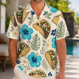 Taco Island Feast for Beach Vacations and Summer Parties, Mexican Food Lovers Gift Hawaiian Shirt