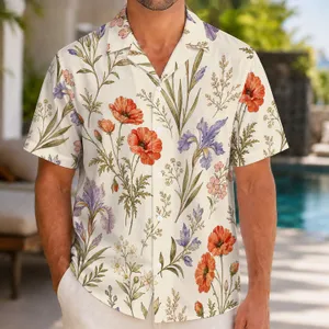 Australian Wildflower Botanical Motifs For Resort Getaways And Summer Travel Lovers Hawaiian Shirt