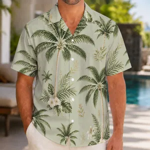 Sage Palm Trees For Family Beach Vacations And Resort Gatherings For Mom Dad Kids Hawaiian Shirt