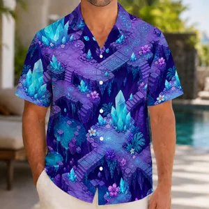 Crystal Cave Dungeon Map Gift for Fantasy RPG Nights, Game Masters, and Adventurers Hawaiian Shirt