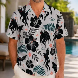 Mothman Cryptid Hibiscus Aloha Style For Beach Getaways And Night Market Adventures Hawaiian Shirt
