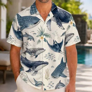 Whales, Dolphins And Manta Rays For Relaxed Coastal Getaways, Beach Holidays And Sea Days Hawaiian Shirt