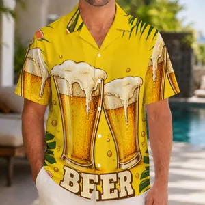 Frothy Beer Glasses Tropical Refreshment For Beach Parties And Summer Getaways Hawaiian Shirt