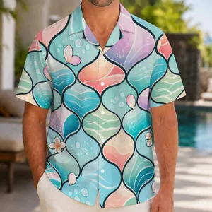 Iridescent Mermaid Scales for Tropical Beach Days, Summer Island Getaways, and Vacations Hawaiian Shirt