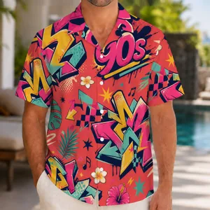 90s Graffiti Lettering Streetwear Vibe For Summer Parties And Urban Weekend Style Hawaiian Shirt