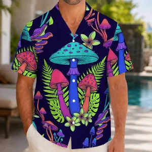 Psychedelic Mushroom Festival Outfit for Rave Nights and Summer Escapes for Free Spirits Hawaiian Shirt
