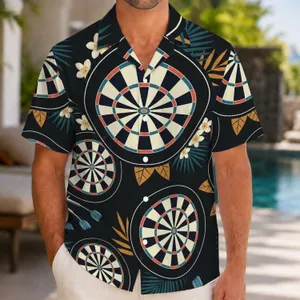 Dartboard And Darts Party Gift For Bar Nights, Game Rooms, Pub Celebrations And Players Hawaiian Shirt