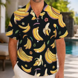 Playful Banana Fruit Motifs For Tropical Vacations, Beach Parties, And Summer Getaways Hawaiian Shirt