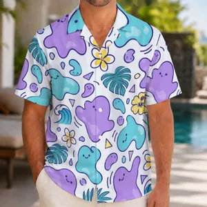 Lavender Ditto Characters for Playful Summer Beach Days and Vacation Fun Hawaiian Shirt
