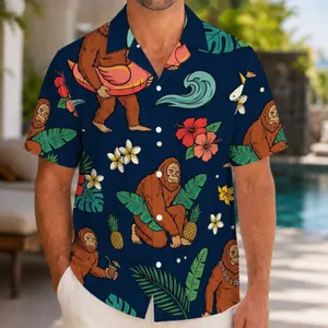 Bigfoot Tropical Aloha Adventure For Vacation Parties And Beach Getaways For Men And Women Hawaiian Shirt