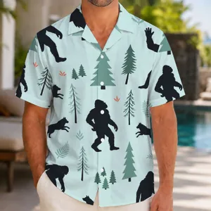 Bigfoot Woodland Adventure for Outdoor Getaways and Summer Camps, Men, Women, Youth Hawaiian Shirt