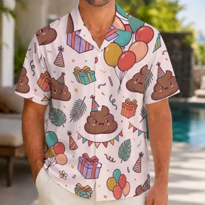 Playful Party Presents, Balloons And Confetti For Birthdays And Beach Celebrations Hawaiian Shirt