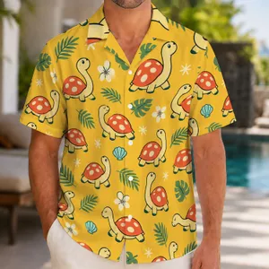 Cute Shellback Creatures for Sunny Island Getaways and Relaxed Summer Adventures Together Hawaiian Shirt