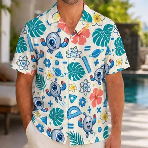 Playful Magnetic Science Bots for Classroom Fun, STEM Gifts and Curious Kids Hawaiian Shirt