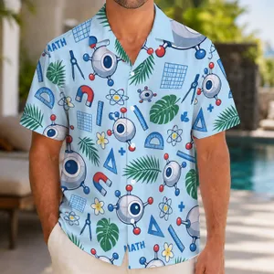 Magnetic Science Orb Motifs for Summer Beach Vacations and Curious Science Fans Hawaiian Shirt