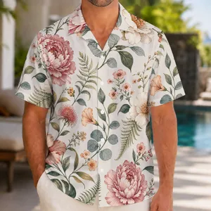 Vintage Botanical Floral Garden Escape for Resort Travel and Relaxed Island Weekends Hawaiian Shirt