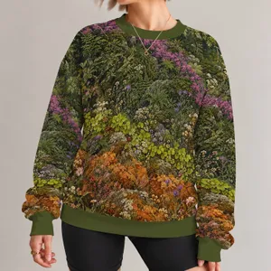 Enchanted Forest Garden With Wildflowers For Nature Walks And Cozy Weekends All-over Print Knitted Sweater