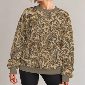 Antique Paisley Floral Ornament For Artful Everyday Style And Vintage Wardrobes All-over Print Knitted Sweater