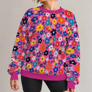 Colorful Wildflower Blooms for Cheerful Everyday Outings and Garden Lovers All-over Print Knitted Sweater