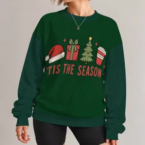 Christmas Icons and Tis the Season for Cozy Holiday Coffee Lovers and Winter Cheer All-over Print Knitted Sweater