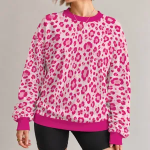 Rose Pink Animal Spots for Bright Everyday Style and Spring Outings All-over Print Knitted Sweater