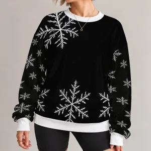 Bright White Snowflakes for Cozy Winter Walks and Seasonal Everyday Style for Everyone All-over Print Knitted Sweater