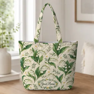 Lily Of The Valley Garden Blooms For Spring Outings And Nature Loving Mother's Day Gifts Quilted Tote Bag