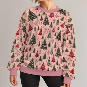 Whimsical Evergreen Trees for Cozy Holiday Gatherings and Festive Winter Celebrations All-over Print Knitted Sweater