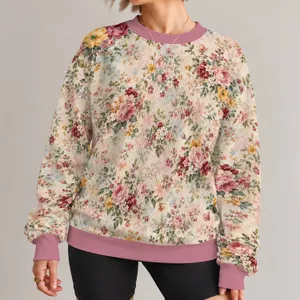 Romantic Rose And Wildflower Motifs For Garden Gatherings And Cozy Everyday Style All-over Print Knitted Sweater