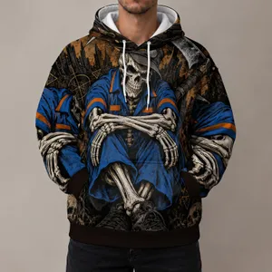 Skull Reaper And Scythe Gothic Art For Halloween And Dark Streetwear Fans All-over Print Hoodie (Lightweight)