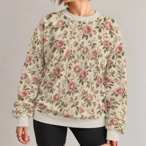 Dusty Rose Garden Blooms for Relaxed Everyday Style and Elegant Occasions All-over Print Knitted Sweater