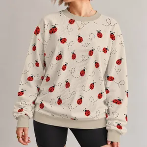 Ladybug Garden Motifs for Cheerful Everyday Outings and Nature Lovers of All Ages All-over Print Knitted Sweater