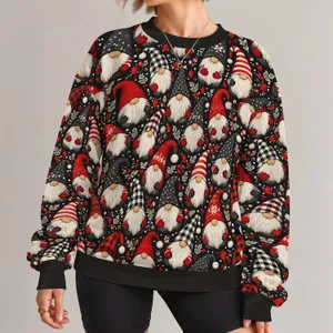Bearded Holiday Gnomes For Christmas Celebrations And Cozy Seasonal Wear All-over Print Knitted Sweater