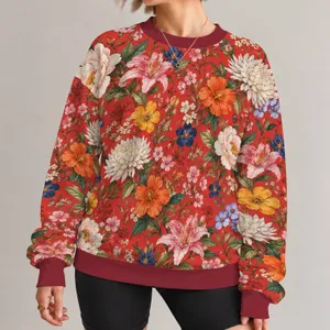 Vintage Botanical Blossoms for Autumn Garden Walks and Romantic Cottagecore Style All-over Print Knitted Sweater