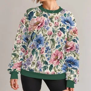 Watercolor Wildflower Blooms for Coastal Days and Garden Strolls for Women All-over Print Knitted Sweater