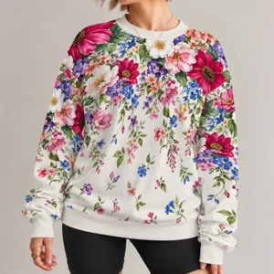 Watercolor Floral Blooms for Spring Garden Gatherings and Everyday Elegance All-over Print Knitted Sweater